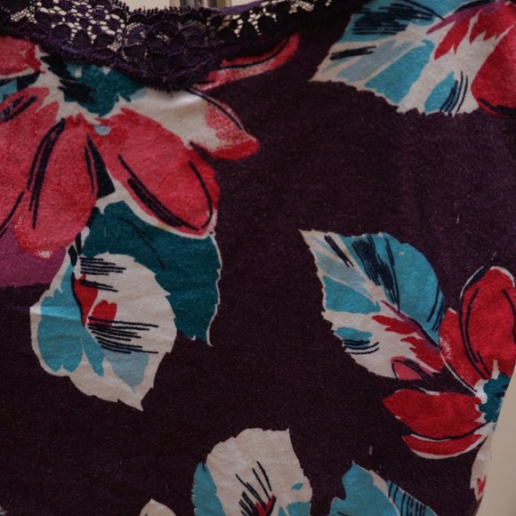 Gently Worn Purple Tank with Lace Detail -  3/$40 - Picture 2 of 3